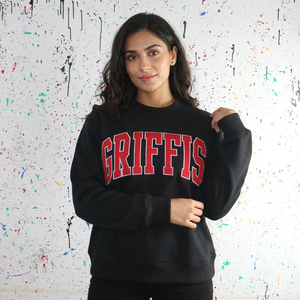 เสื้อฮู้ดดี้ผู้ชาย GRIFFIS BLACK สำหรับฤดูหนาว ผ้าฝ้าย 100% สีแดง ปักลาย แห้งเร็ว ระบายอากาศได้ดี ด้ายคุณภาพสูง สไตล์วินเทจ - Product Image 1
