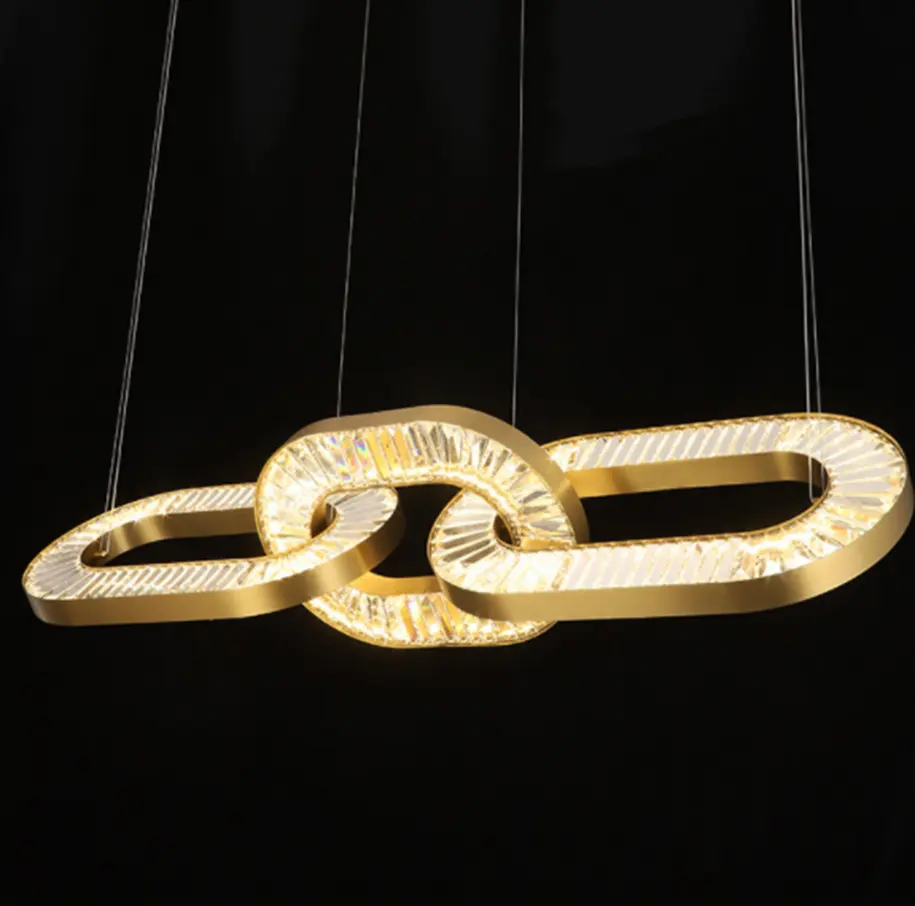 hot sale 2022 three ring dining lighting chain chandelier