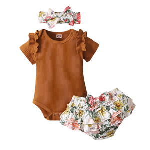 New Kids <b>Clothes</b> Floral <b>Princess</b> Clothing Newborn Baby Girls Romper <b>Clothes</b> Sets From China Supplier - Product Image 1