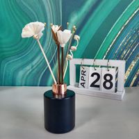 50ml 80ml 200ml diffuseur de roseau bouteille en verre bouteille d'huile de parfum bâtons de parfum bouteille de diffuseur noir pour parfum à la maison