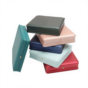 Luxury Jewelry Set <b>Box</b> PU Leather Square Ring <b>Earring</b> Necklace Bracelet Four-piece Jewelry Set <b>Box</b> for Valentine's Day <b>Gift</b> - Product Image 1