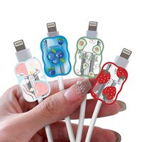 Paquete 4 en 1 de Protectores de Cable USB Transparentes con Diseño Personalizado para iPhone