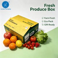 Boîte en carton ondulé de couleur personnalisée brillante et résistante pour fruits et légumes