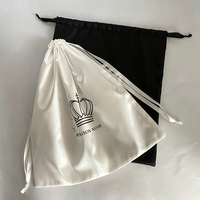 Sacs à poussière en satin de soie imprimés sur mesure avec cordon de serrage pour sacs à main en tissu, sous-vêtements, casquettes, chaussures, sèche-cheveux, emballages de luxe, sacs cadeaux