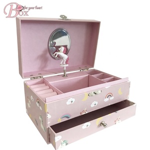 paper drawer Mechanism Princess unicorn Music Boxes ballerina musical jewelry box for girls