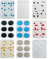 Pads de gel amortisseurs pour batterie, pads de gel pour batterie, pads de silencieux pour batterie, amortisseurs de chocs en gel, languettes en silicone, accessoires pour instruments de percussion