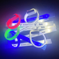 Bracelets promotionnels personnalisés lumineux en nylon avec logo pour festivals, concerts et événements