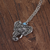Collier Pendentif Éléphant Style Bohème, Chaîne à Maillons en Alliage Vintage, Collier Charme pour Anniversaire
