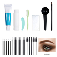 Kit de teinture pour sourcils et cils, naturel, longue durée, couvrance 100% des cheveux gris, couleur riche et brillante