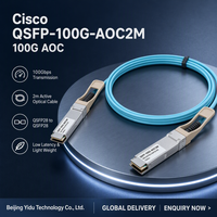Câble optique actif Cisco QSFP 100G AOC2M QSFP28 2m haute vitesse courte portée pour interconnexion de centre de données, garantie 1 an