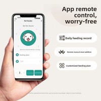 Distributeur automatique de croquettes pour chat 4L avec contrôle WiFi via application, programmable, anti-blocage, double alimentation