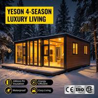 Maison conteneur extensible de luxe avec terrasse, villa modulaire préfabriquée, 2 chambres, salle de bain complète, cuisine, pour une habitation permanente