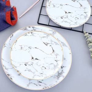 Juego de <span class=keywords><strong>vajilla</strong></span> de <span class=keywords><strong>porcelana</strong></span> blanca de diseño italiano de estilo occidental, platos de cena para restaurantes - Product Image 2