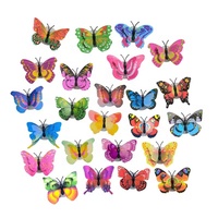 Autocollant mural LED 3D Papillon Veilleuse Décoration Maison Chambre Fête Mariage Festival Cadeau Chambre Enfant Art Salon Jardin Lampe Extérieure