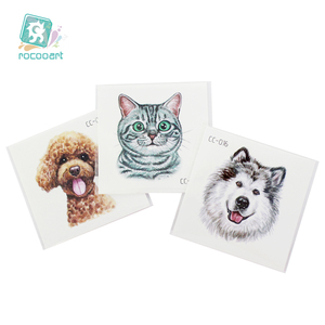 Waterproof cute cartoon animal tattoo stickers with cat bunny dog tatoo designs temporary tatoo removal