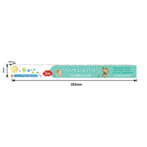 Rouleau de papier de coloriage Graffiti de 3 mètres ensemble de jouets éducatifs pour enfants cadeau pour les enfants - Product Image 2