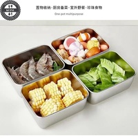Plateau alimentaire en acier inoxydable de 500 ml, petite plaque de cuisson pour la préparation des repas, la cuisson, le service, récipient alimentaire commercial empilable