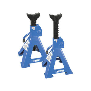 Soportes de elevación Fervi 0069/10 con doble cerradura de seguridad, capacidad 10 toneladas (2 piezas) - Product Image 1