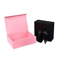 Boîte cadeau en carton rigide de luxe personnalisable avec logo, couleur personnalisable, revêtement UV, fermeture magnétique en éponge, écologique