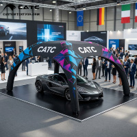 Tente gonflable ignifuge et imperméable CATC personnalisée 4x6m |   Exposition automobile, salon de voitures, stand |   Atelier de conception automobile sportive gratuit de 20 minutes
