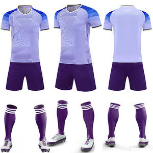 Maillot de football unisexe personnalisé avec nom et numéro, uniforme de club, spandex/coton, séchage rapide, manches courtes, col montant pour joueur - Product Image 5