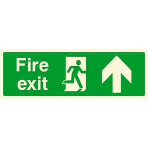 Pegatina personalizada que brilla en la oscuridad, señal <span class=keywords><strong>de</strong></span> salida <span class=keywords><strong>de</strong></span> emergencia contra incendios - Product Image 1