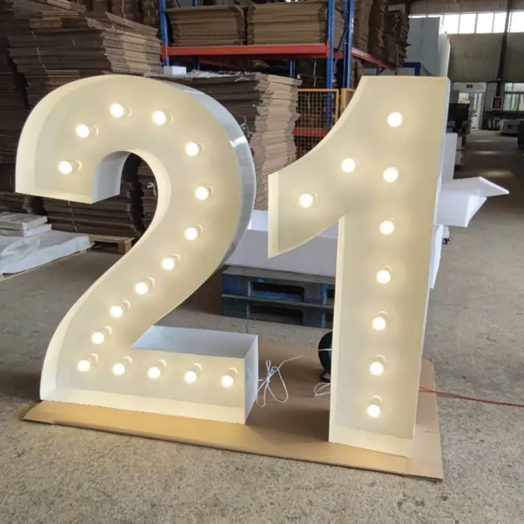 Fabrikant Aangepaste 3ft/4ft/5ft Grote Reus Licht Op Rgb Letters Led Marquee Nummers Oplichten Letters Bruiloft Decoratie