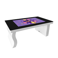 PC de 55 pulgadas con pantalla táctil integrada, mesa de centro multitáctil interactiva, mesa táctil de red inteligente con pantalla LCD
