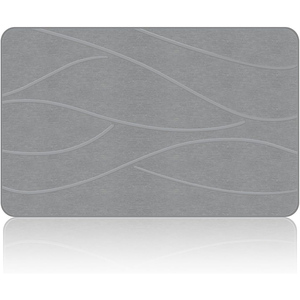 Alfombrilla de Baño de Diatomita Ecológica Personalizada al por Mayor, Antideslizante, Diseño Moderno de Ondas, Secado Rápido para Baños - Product Image 1