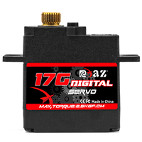 RCXAZ 17g 微型数字舵机 2.5kg.cm 铜金属齿轮迷你遥控舵机适用于遥控飞机、直升机、固定翼遥控车、机器人