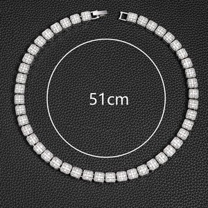 Collar de zinc con diamantes de imitación, joyería de moda, cadena para clavícula, collar cubano para hombre, personalizado - Product Image 2