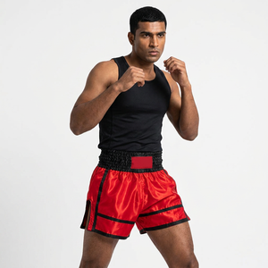 Customizable MMA Boxing Muay Thai Shorts Anti-Wrinkle Stretch Mid Waist Eco-Friendly Heat-Transfer Printing OEM Fight Shorts - Product Image 1