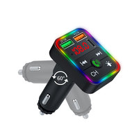 Transmisor FM Justlink BT 5.3 DSP, Cargador de Coche con Doble USB 3.1A de Carga Rápida, Reproductor MP3, Antideslizante, Kit de Llamadas Manos Libres, LED de 7 Colores