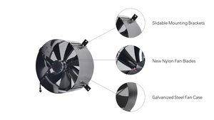 Superbe kit de ventilateurs axiaux solaires 24V pour évacuation d'air et brumisation, idéal pour sous-sols, murs, garages, fermes et applications industrielles, alimenté par l'énergie solaire pour l'élevage avicole. - Product Image 5