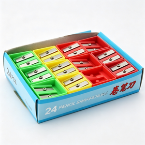 Taille-crayon en plastique double trou pour crayons de couleur, idéal pour les écoliers et étudiants (vente en gros) - Product Image 5