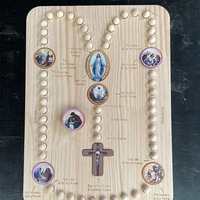 Hotsell bois famille prière chapelet conseils créatif religieux en bois prière chapelet conseils catholicisme cadeau