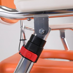 Aluminum Alloy Wheelchair Commode <b>Chair</b> With U Brake For Elderly And Disabled Manual <b>Mobility</b> Aid Large Wheel Toilet Seat - Product Image 2