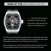 Montre sport automatique pour homme MEGIR 2242, luxe, noire, acier inoxydable, mouvement mécanique, étanche, bracelet en silicone, cadran squelette