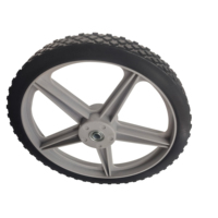 Roue à rayons en plastique de 14 pouces Roues de remorque pour tondeuse à gazon 14 "x 1.75" Pneu en caoutchouc PVC Roues de 14 pouces Dolly Garden Wagon Remplacement