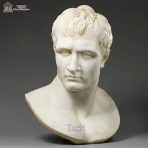 Statue <span class=keywords><strong>de</strong></span> sculpture <span class=keywords><strong>de</strong></span> tête <span class=keywords><strong>de</strong></span> <span class=keywords><strong>buste</strong></span> <span class=keywords><strong>de</strong></span> Napoléon en pierre décorative d'intérieur et d'extérieur en marbre antique - Product Image 1