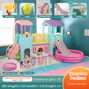 Scivolo per Bambini con Tunnel e Casetta in Plastica, Attrezzatura da Gioco per Interni, Ideale per <span class=keywords><strong>Parchi</strong></span> Giochi al Chiuso e Altri <span class=keywords><strong>Parchi</strong></span> <span class=keywords><strong>Divertimento</strong></span> - Product Image 6