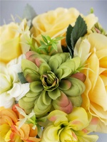 Vente en gros de fleurs artificielles de haute qualité en plastique, décoratives, dans un pot en céramique, plantes pour la fête des pères et Halloween