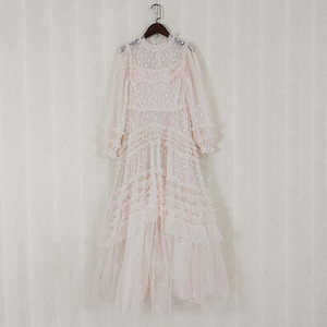 <span class=keywords><strong>Abito</strong></span> Vintage dolce da donna <span class=keywords><strong>abito</strong></span> lungo festa da sera occasione speciale da donna con paillettes con <span class=keywords><strong>motivi</strong></span> floreali <span class=keywords><strong>rosa</strong></span> abiti rossi - Product Image 4