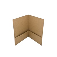 Carpeta de Presentación A4 de Papel Kraft 100% Reciclado, Carpeta de Archivos Marrón para Oficina con Diseño de Dos Bolsillos, Producto de Caja de Cartón