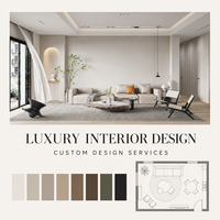 Service de design d'intérieur moderne et écologique de luxe tout-en-un avec solution de visualisation 3D pour salon