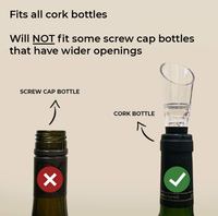 Accessoires de bar à domicile : Bec verseur aérateur de vin en acrylique transparent durable, anti-goutte, avec joint hermétique pour bouteilles de vin rouge
