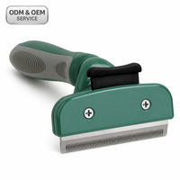Brosse de toilettage et d'élimination des poils morts en plastique pour chiens et chats - Outil transfrontalier pour l'élimination du sous-poil