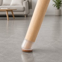 ASJ ASJ-287 Protections de pieds de bureau et de chaise anti-rayures, capuchons de mobilier de bureau, base transparente, pour sols en bois, fabriqué en Chine