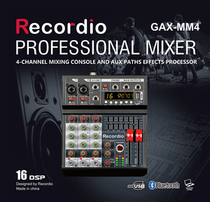 GAX-MM4 Multifunktions-<span class=keywords><strong>Mini</strong></span>-Vierkanal-USB-Audio mischer mit tragbarem Audio <span class=keywords><strong>controller</strong></span> mit 48V Leistung - Product Image 5