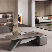 Ensemble de chaises de bureau exécutives modernes minimalistes de luxe pour le bureau du PDG/directeur, PVC personnalisable, usage commercial